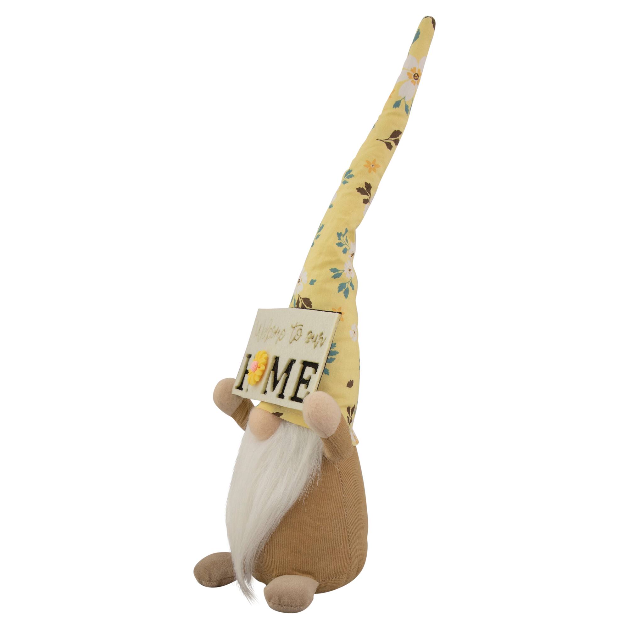 15" Spring Sunflower Hat Gnome with Home Sign